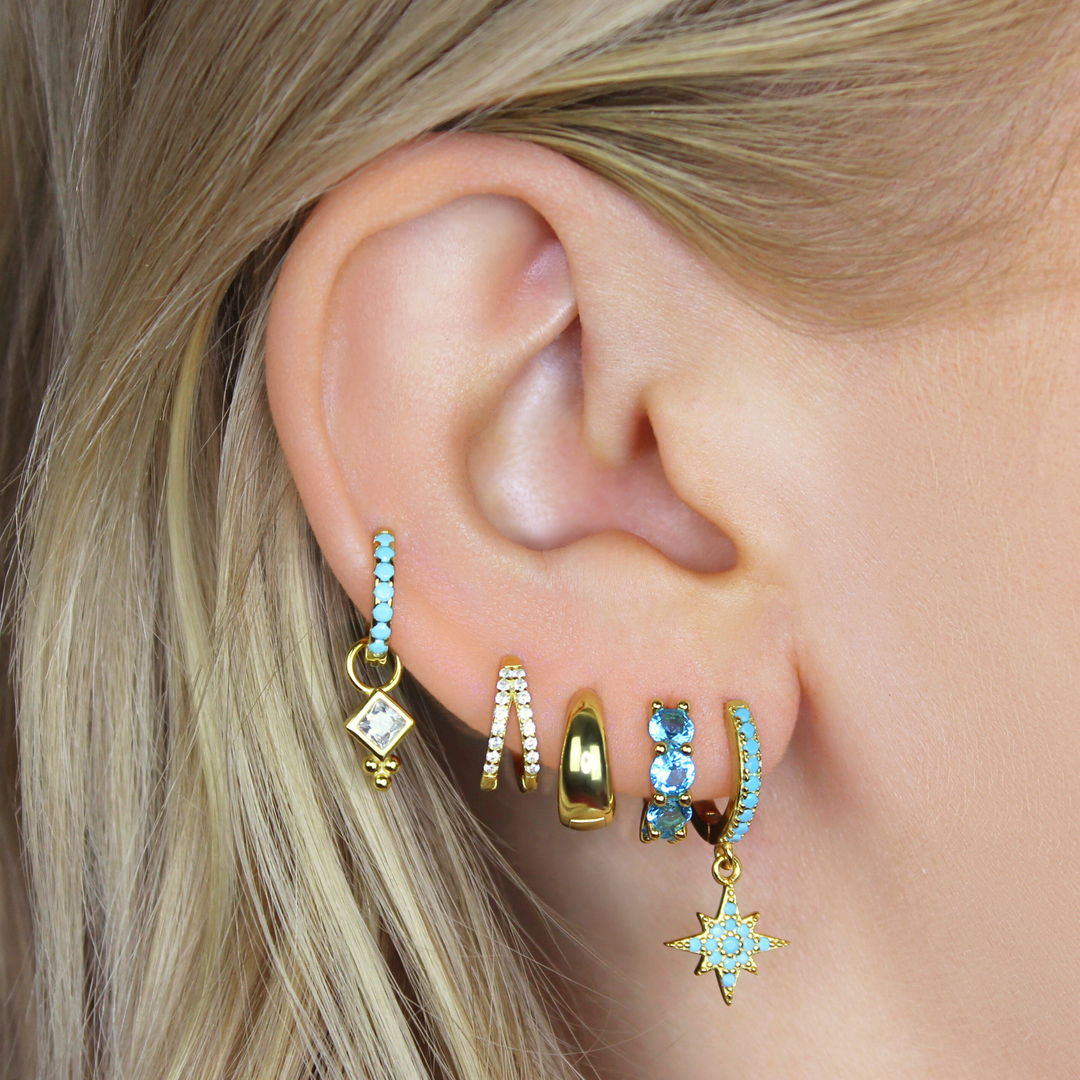 Beaded Lozenge Earring Charm