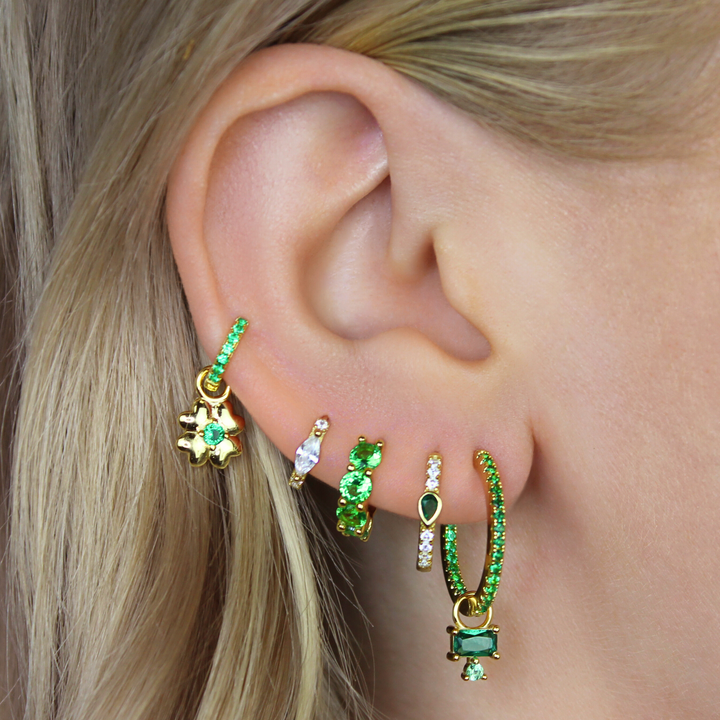 Sofia Green Hoops