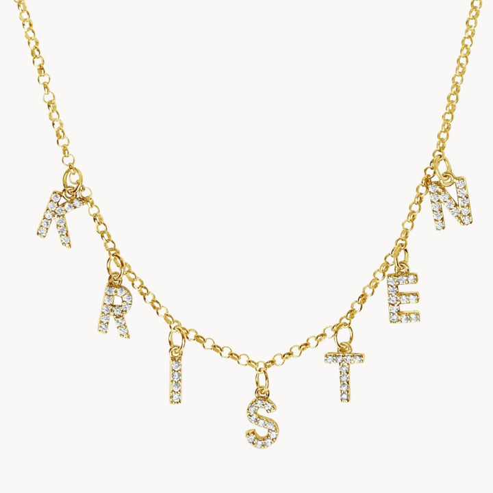 Crystal Name Necklace - Lucky Eleven