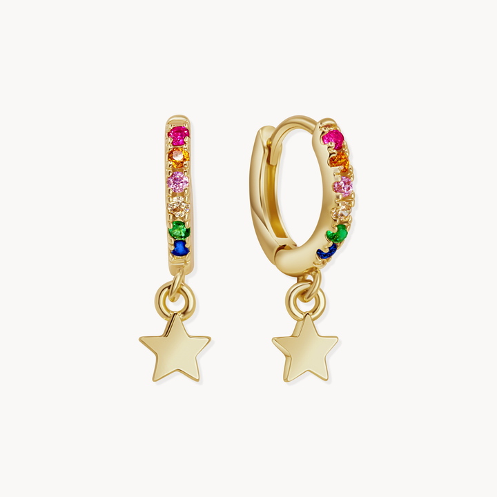 Starburst Huggie Hoops