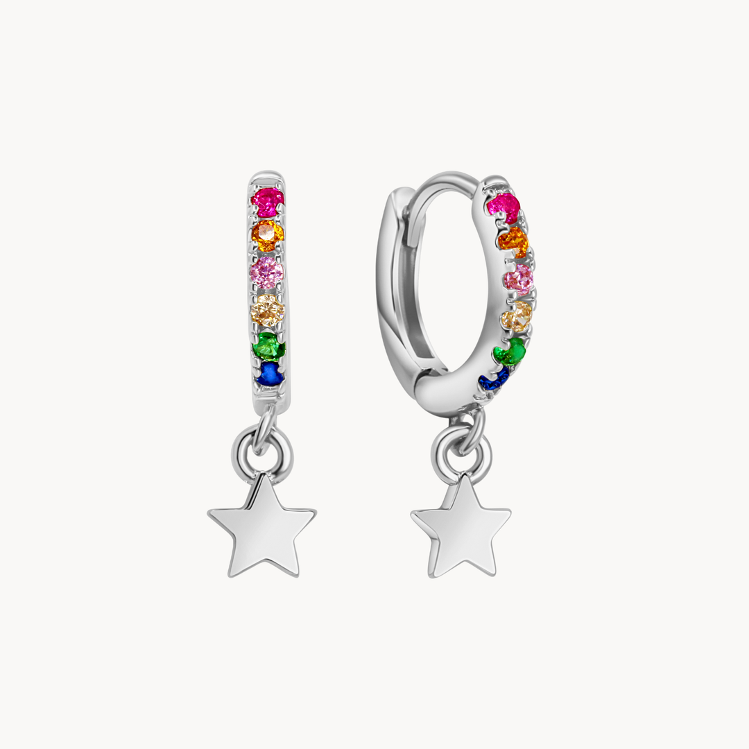 Starburst Huggie Hoops
