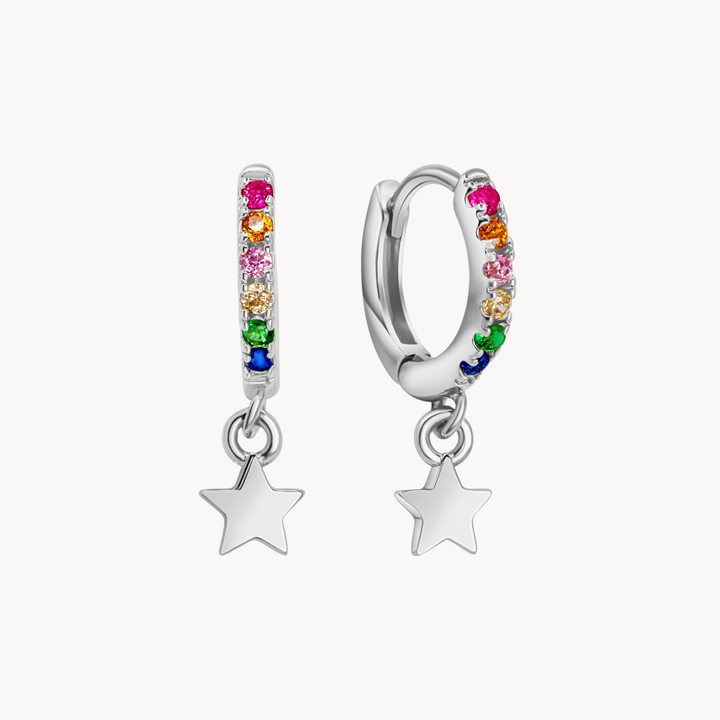 Starburst Huggie Hoops
