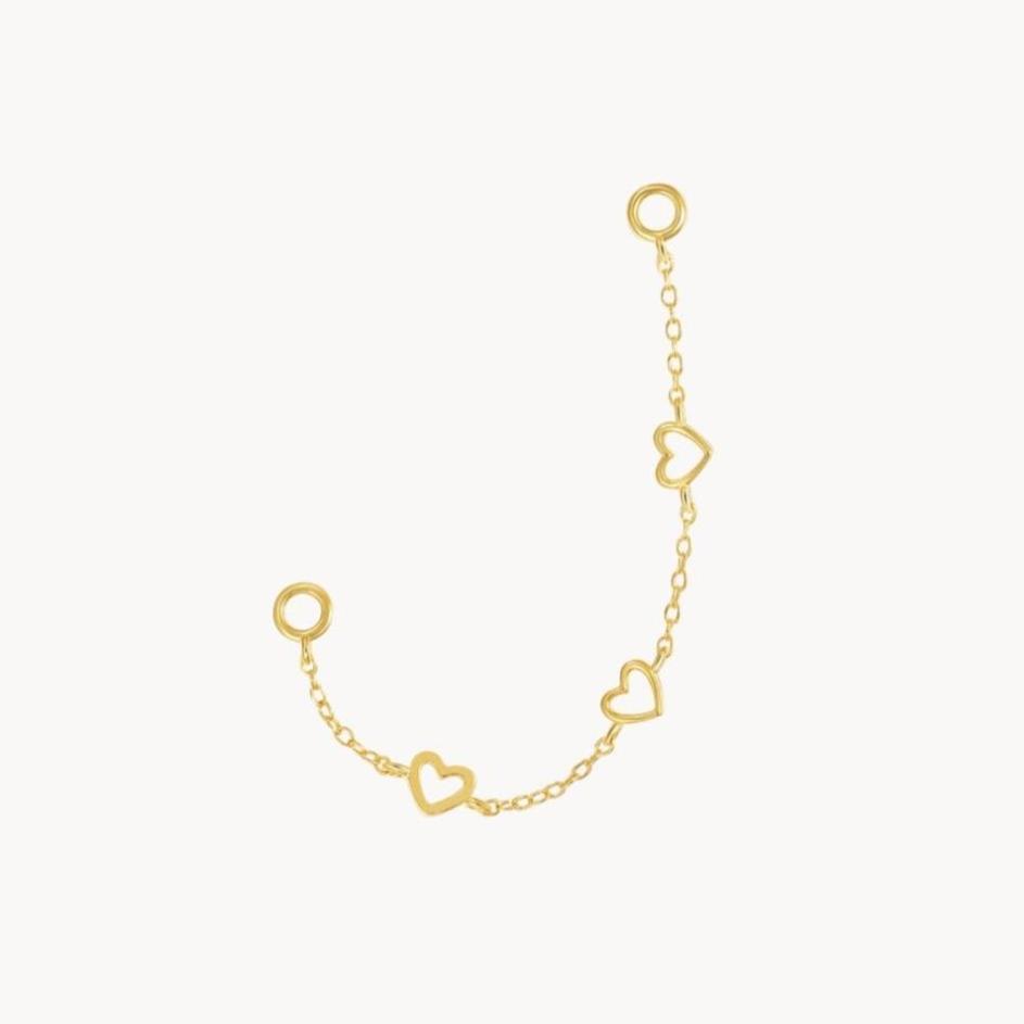 Lana Heart Ear Chain - Lucky Eleven Jewellery