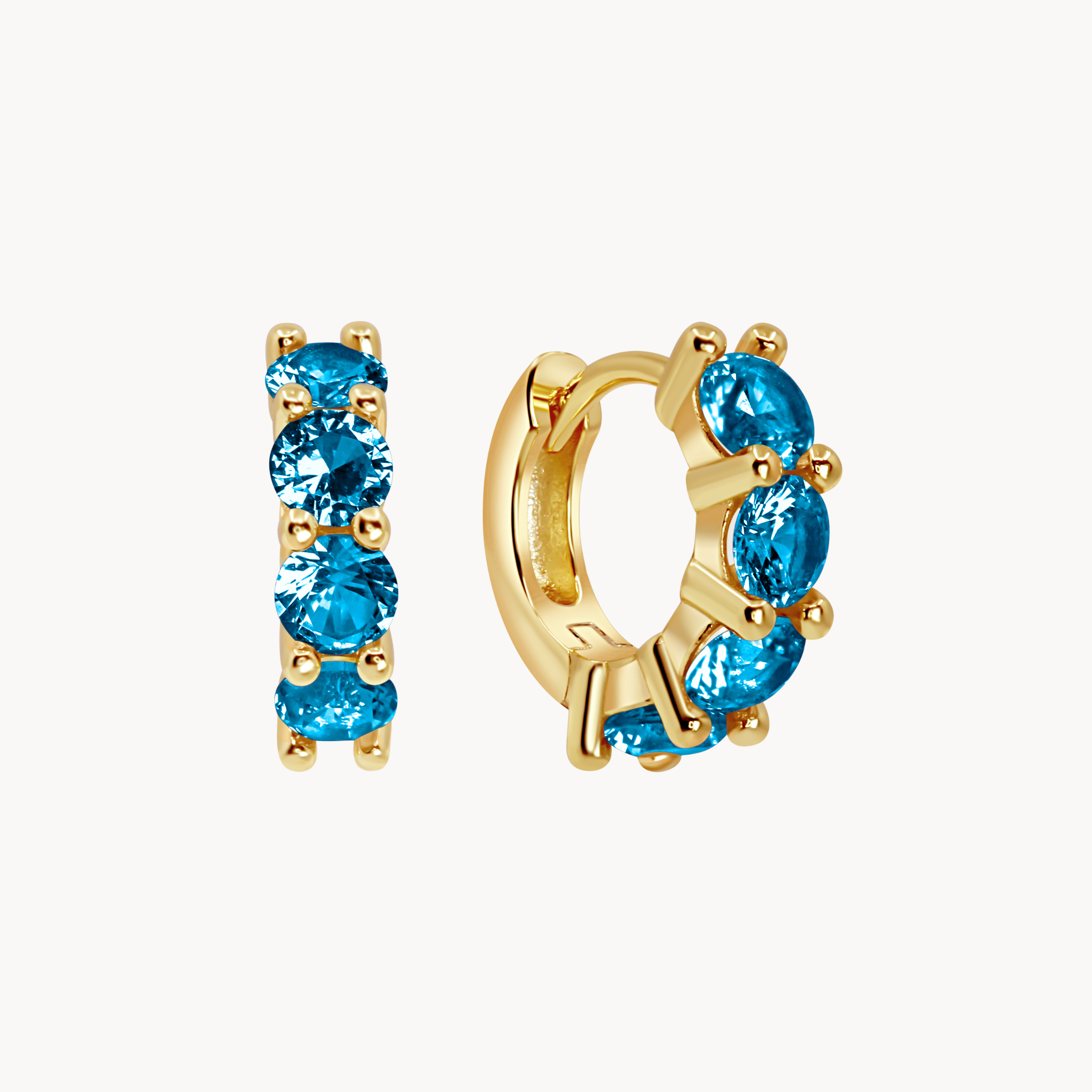 Super Duper Blue Huggies | Lucky Eleven Jewellery