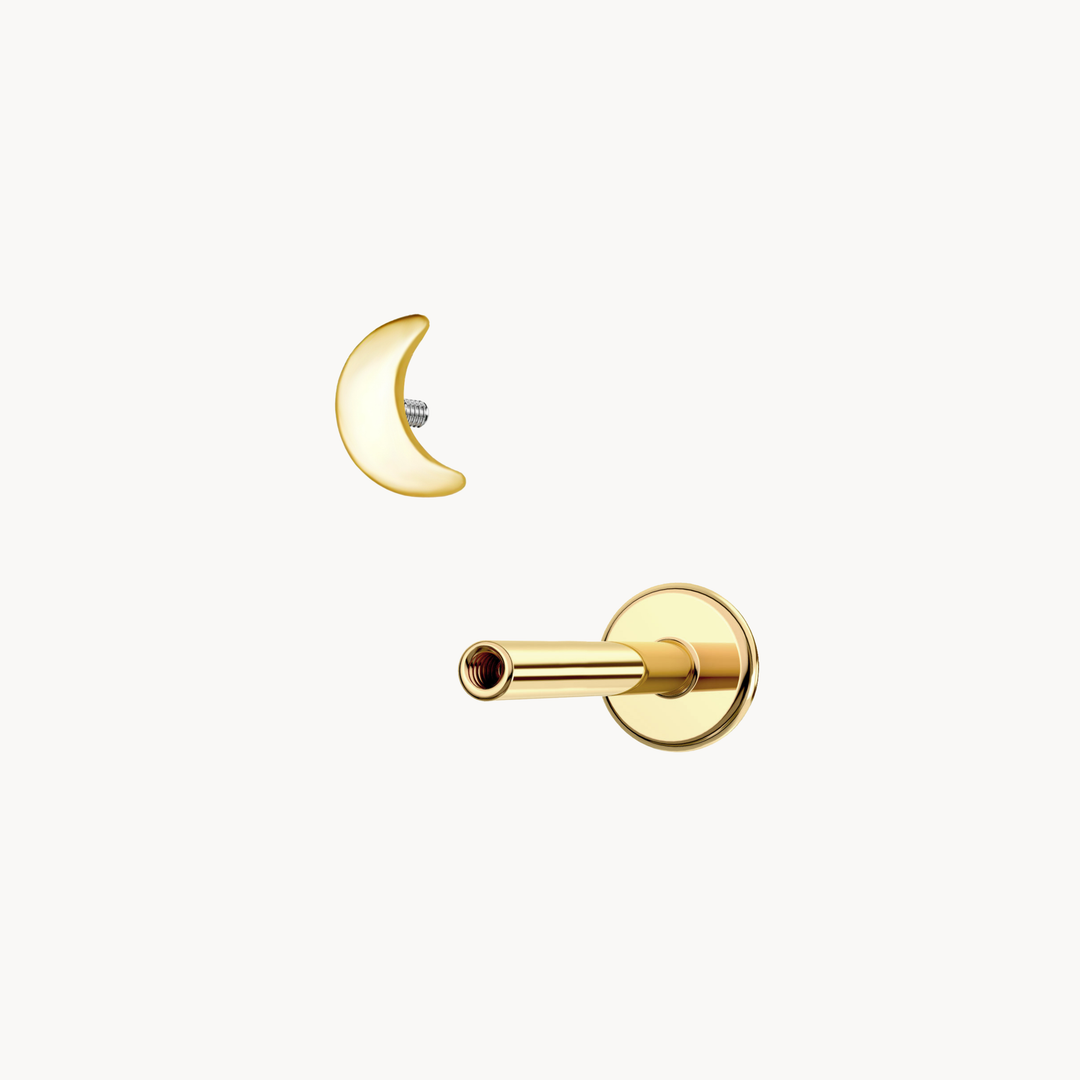 Tiny Moon Flatback Stud