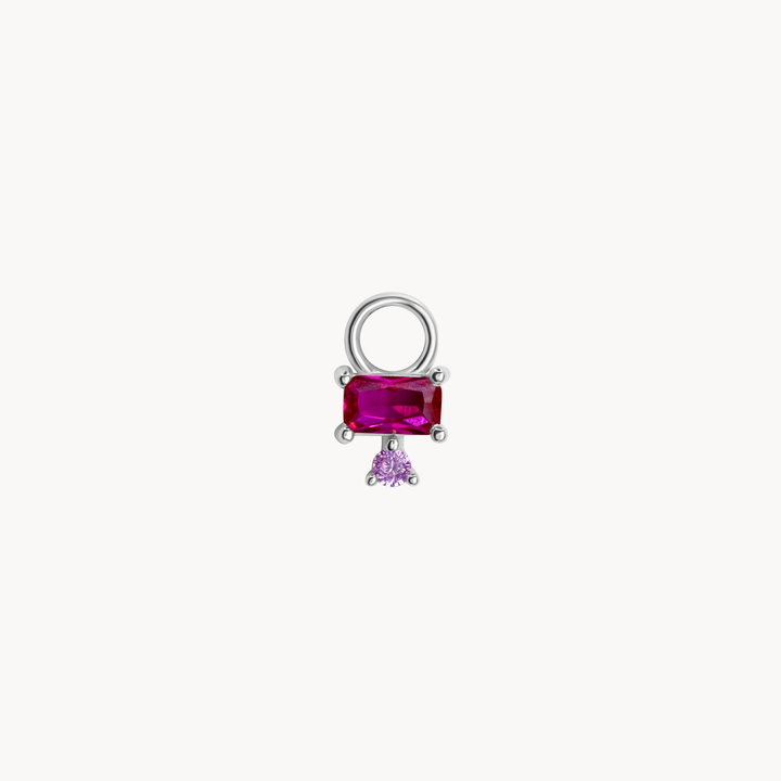 Pink Crystal Earring Charm