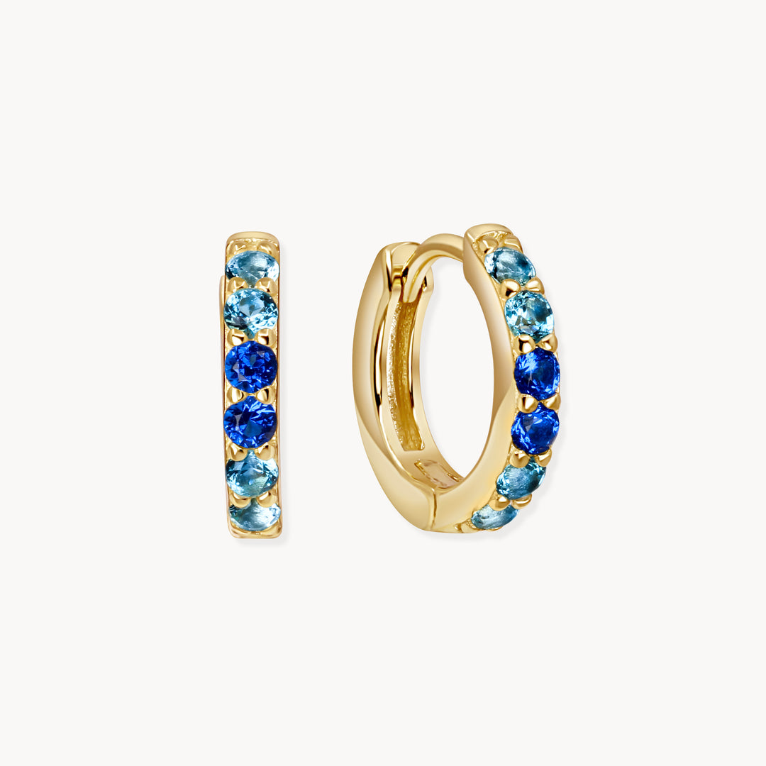Blue Ombre Hoops - Lucky Eleven Jewellery