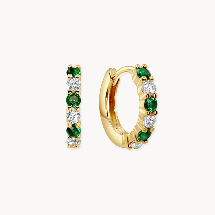 Emerald Daze Hoops - Lucky Eleven Jewellery