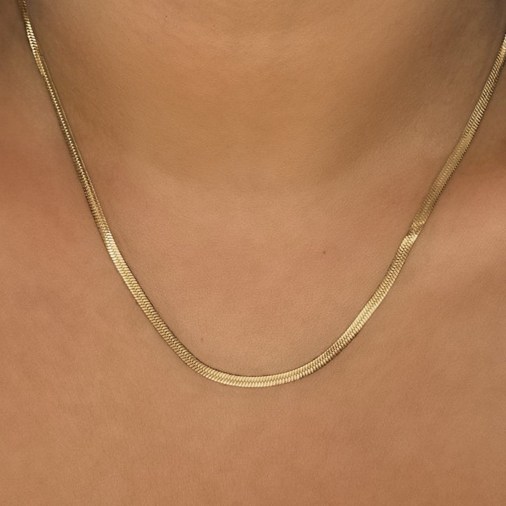 Herringbone Chain Necklace - Lucky Eleven Jewellery