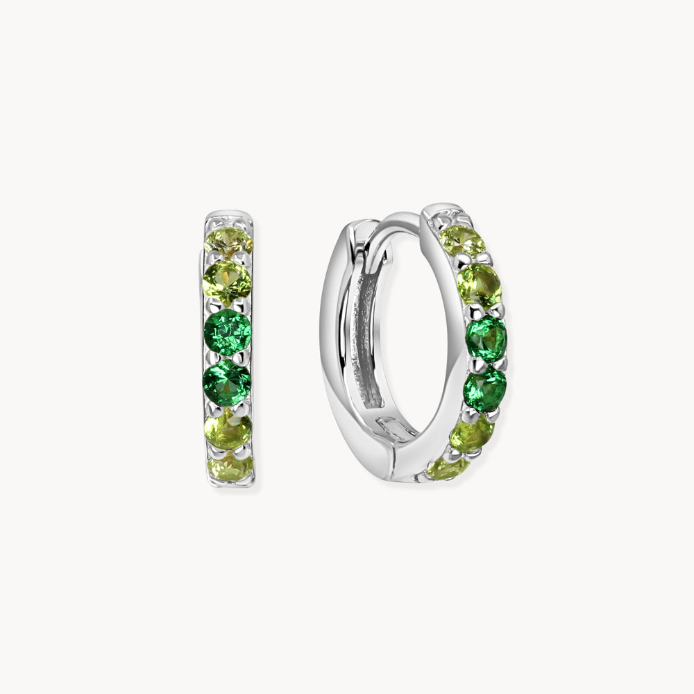 Green Ombre Hoops - Lucky Eleven Jewellery