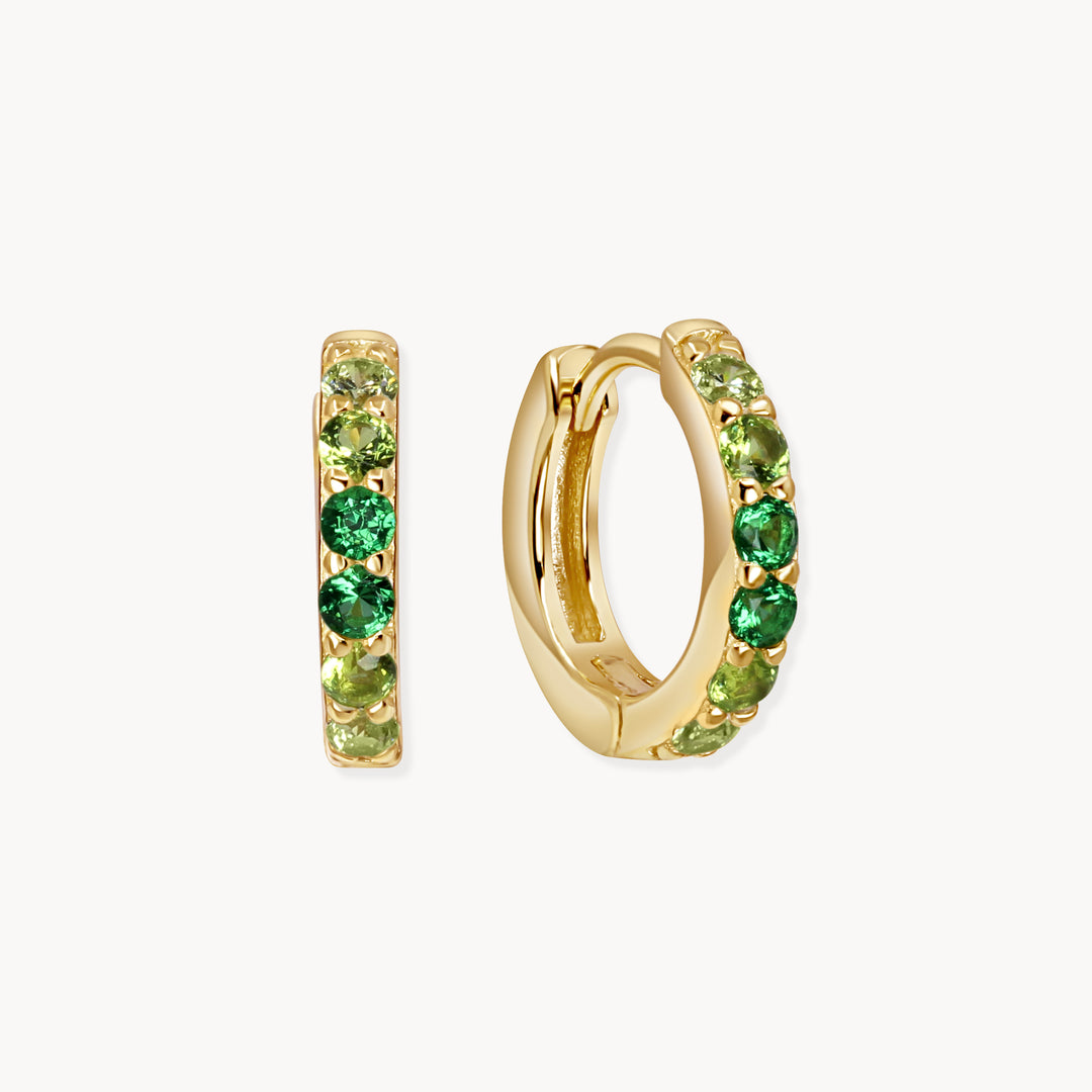 Green Ombre Hoops - Lucky Eleven Jewellery