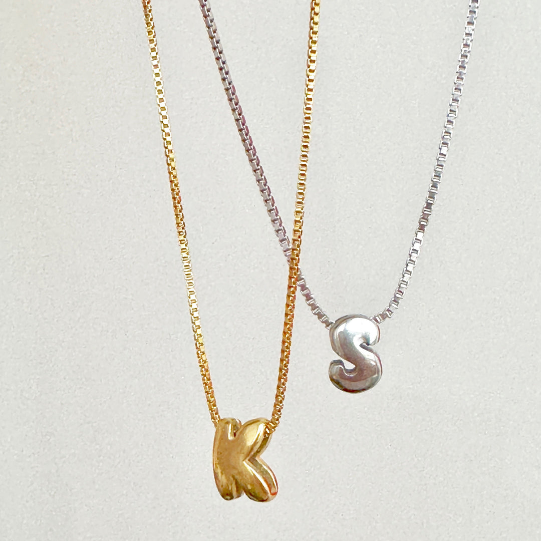 Mini Bubble Initial Necklace - Lucky Eleven Jewellery