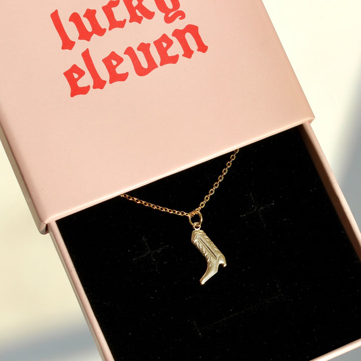 Cowboy Boot Necklace - Lucky Eleven Jewellery
