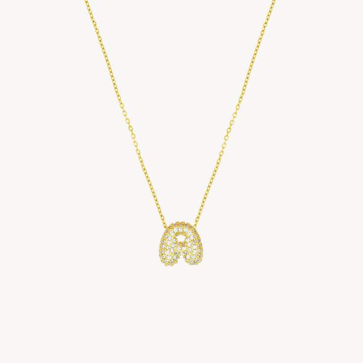 Mini Bubble Crystal Initial Necklace - Lucky Eleven Jewellery