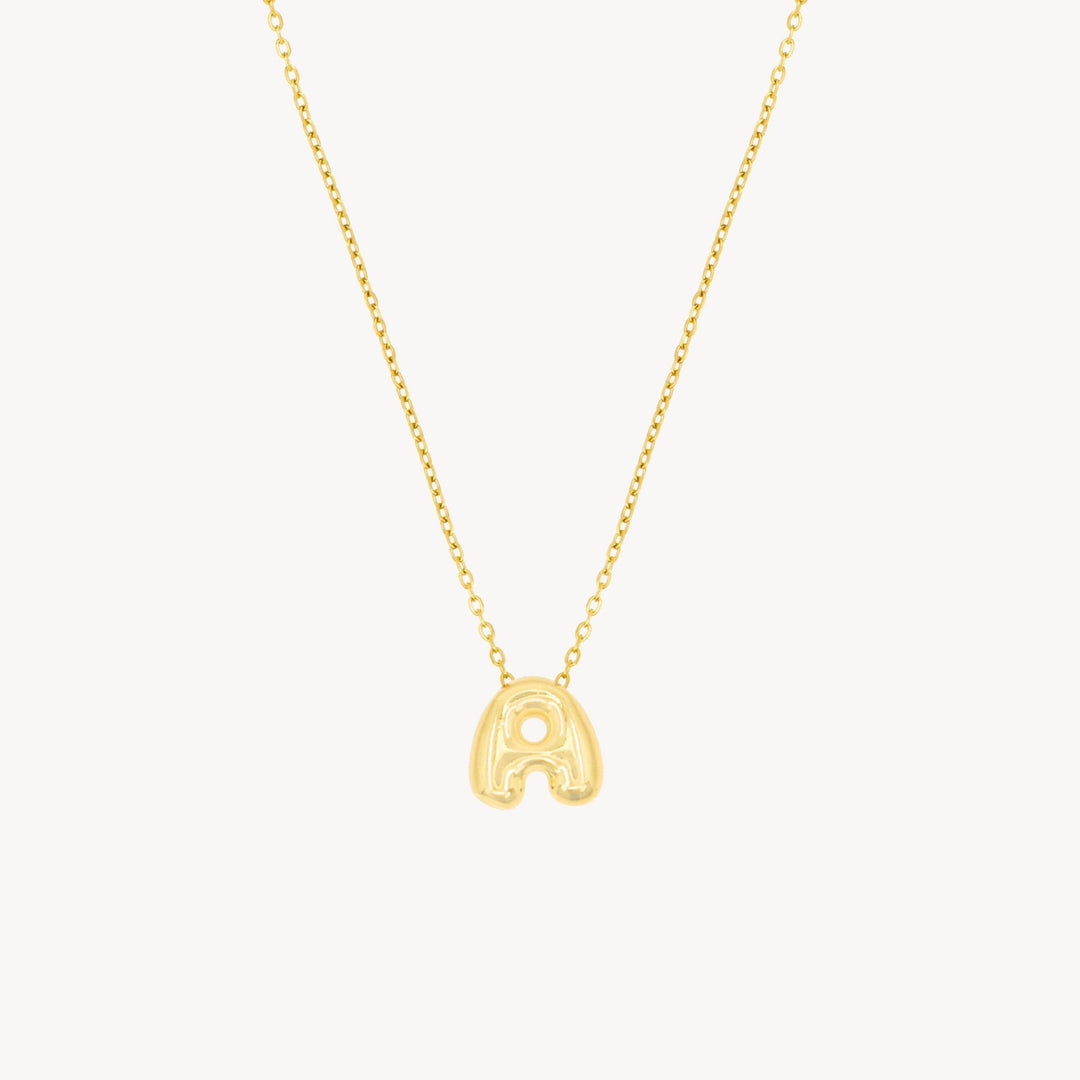 Mini Bubble Gold Initial Necklace - Lucky Eleven Jewellery