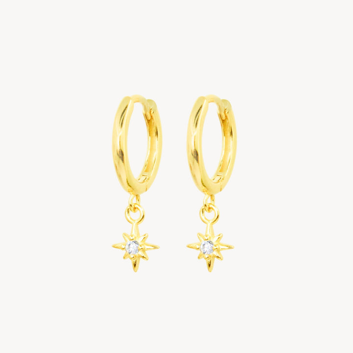 Cosmic Star Hoop Earrings - Lucky Eleven Jewellery