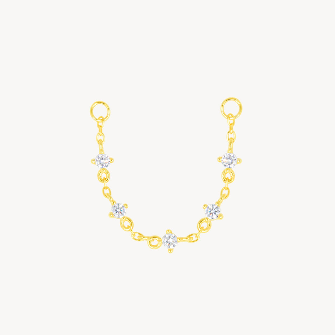 Electra Crystal Ear Chain - Lucky Eleven Jewellery
