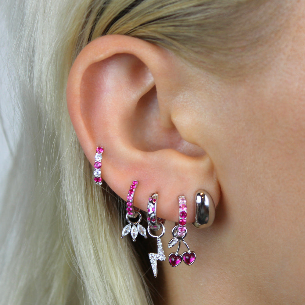 Sweet Cherry Hoop Earrings - Lucky Eleven Jewellery
