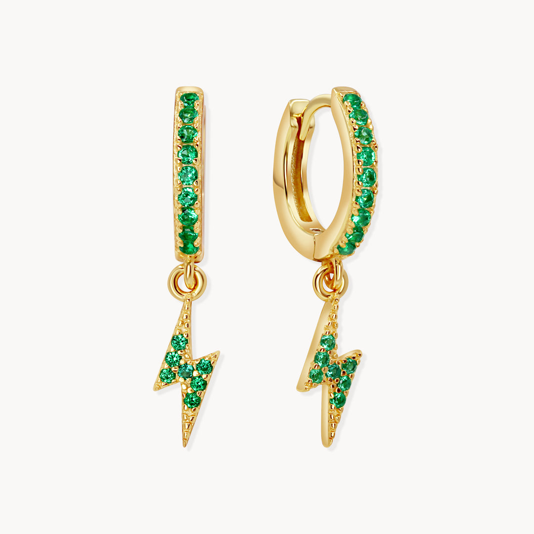 Lucky Strike Huggie Hoops - Lucky Eleven Jewellery