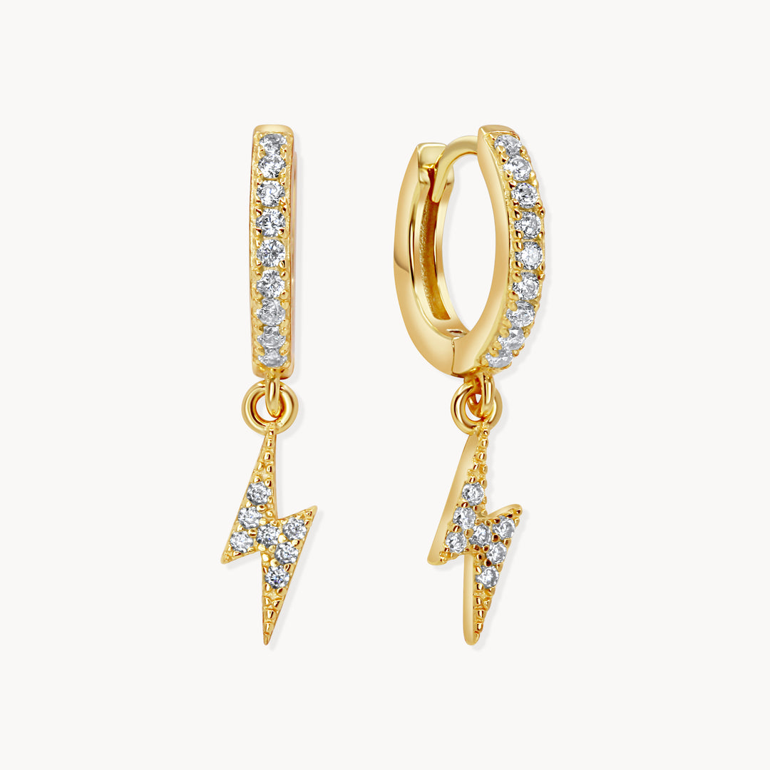 Lucky Strike Huggie Hoops - Lucky Eleven Jewellery