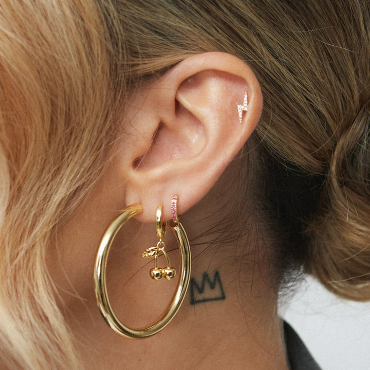 Cherry Bomb Hoop Earrings - Lucky Eleven Jewellery