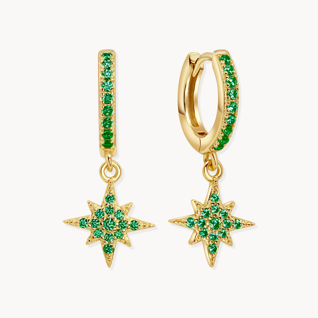 Lucky Star Huggie Hoops - Lucky Eleven Jewellery