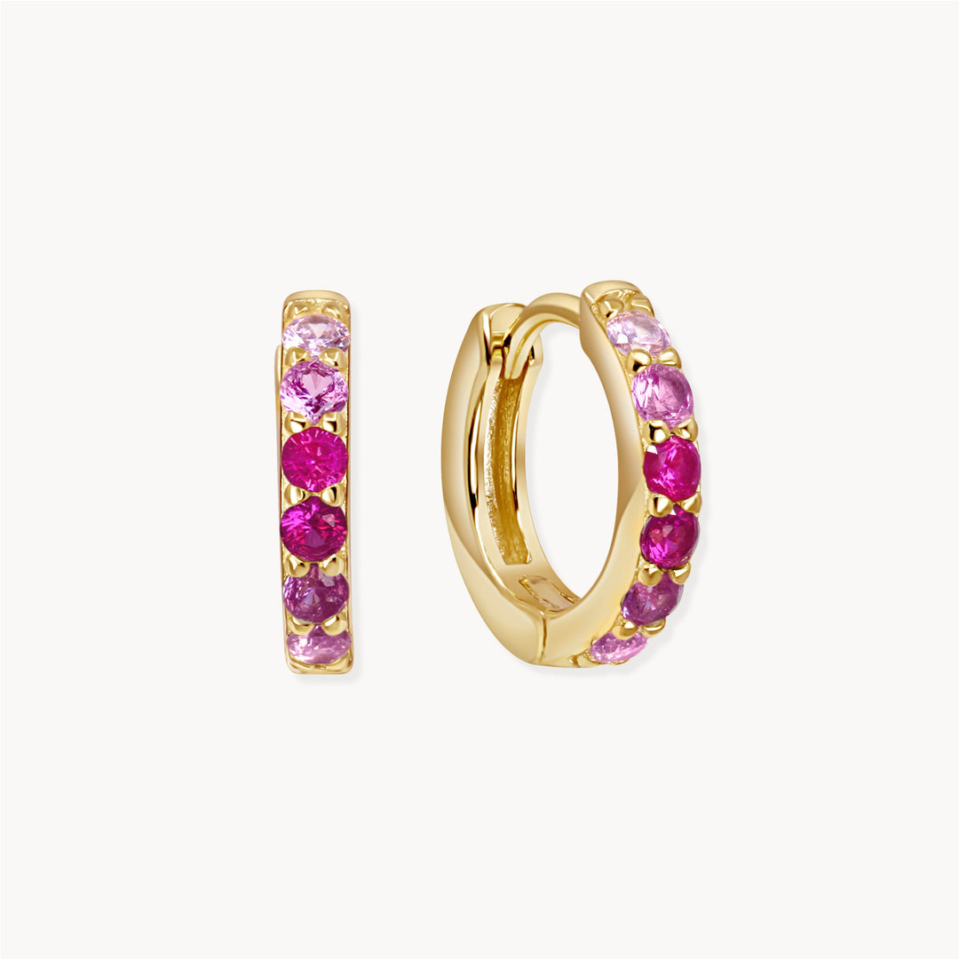 Pink Ombre Hoops - Lucky Eleven Jewellery