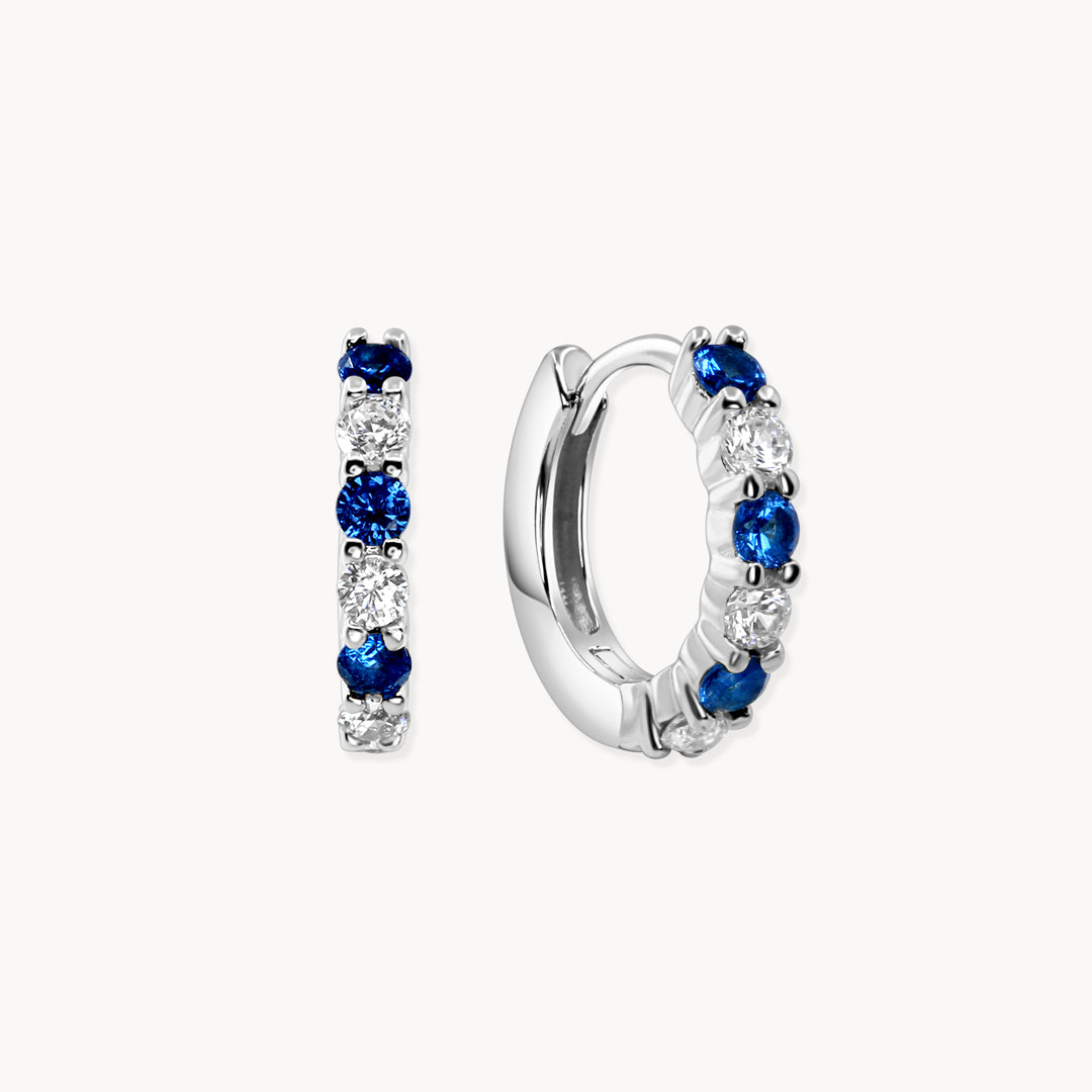 Sapphire Daze Hoops - Lucky Eleven Jewellery