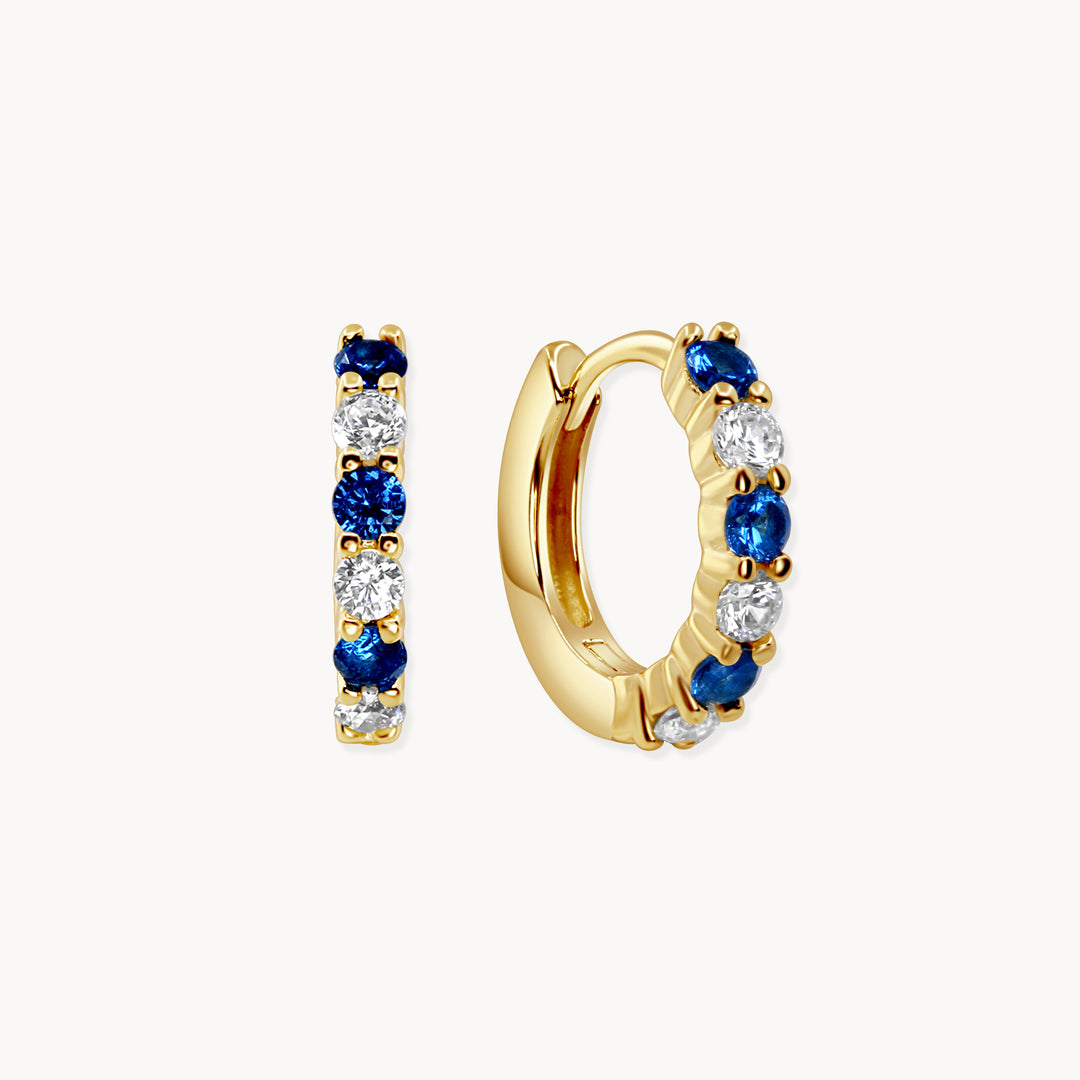 Sapphire Daze Hoops - Lucky Eleven Jewellery