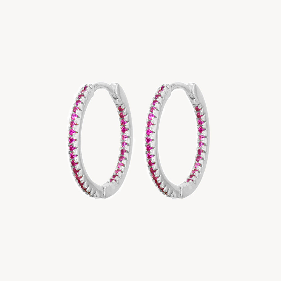 Pink Sophia Hoops - Lucky Eleven Jewellery