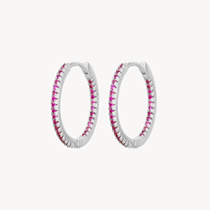 Pink Sophia Hoops - Lucky Eleven Jewellery