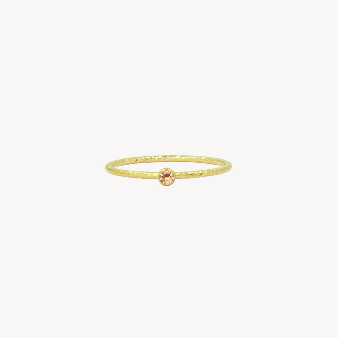 14k Gold Filled Birthstone Stacking Rings - Lucky Eleven Jewellery