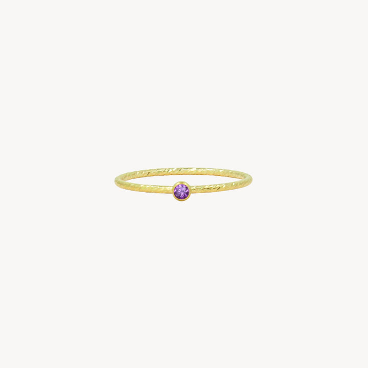 14k Gold Filled Birthstone Stacking Rings - Lucky Eleven Jewellery