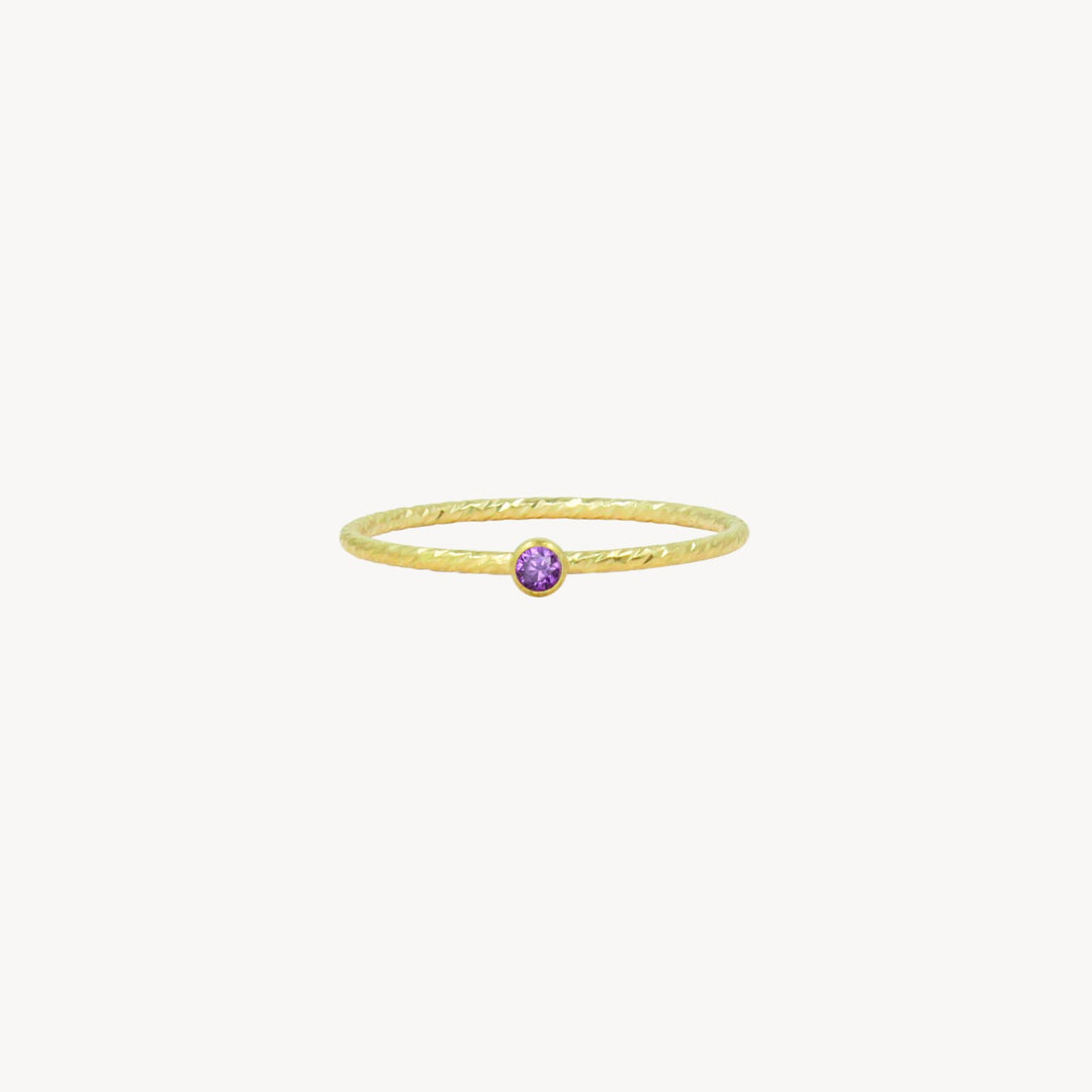 14k Gold Filled Birthstone Stacking Rings - Lucky Eleven Jewellery