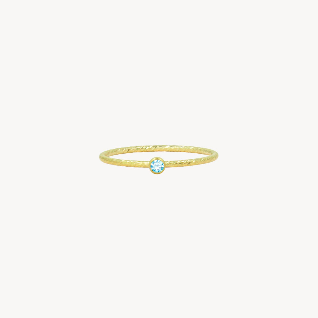 14k Gold Filled Birthstone Stacking Rings - Lucky Eleven Jewellery