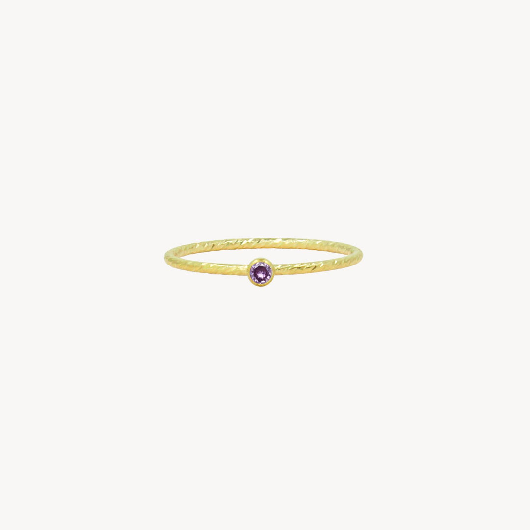 14k Gold Filled Birthstone Stacking Rings - Lucky Eleven Jewellery