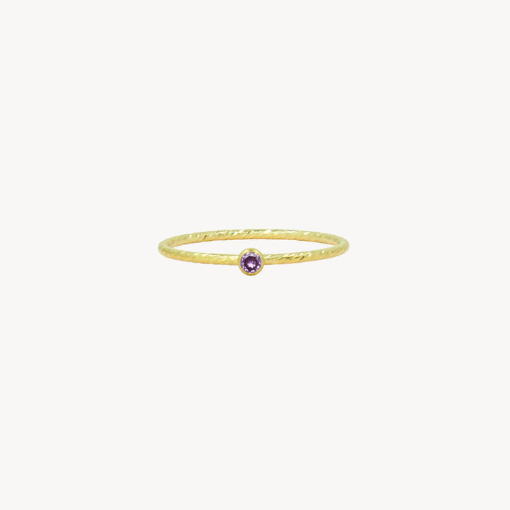 14k Gold Filled Birthstone Stacking Rings - Lucky Eleven Jewellery