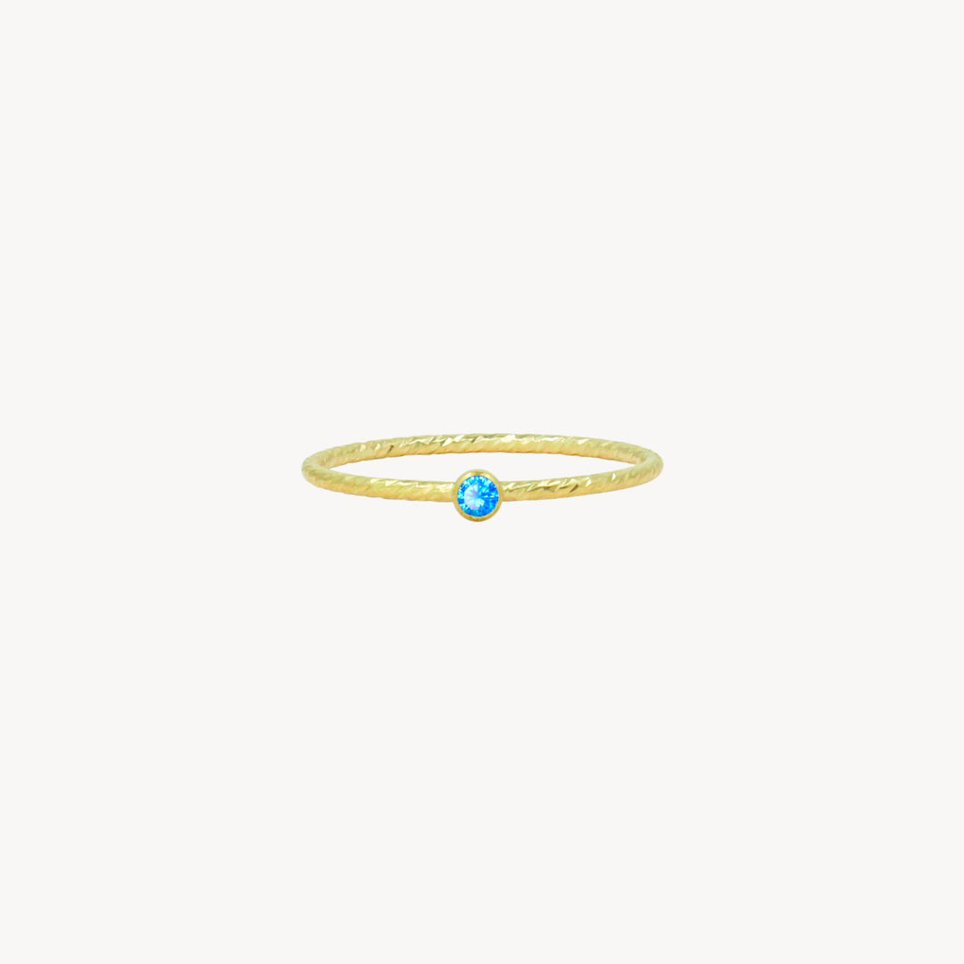 14k Gold Filled Birthstone Stacking Rings - Lucky Eleven Jewellery