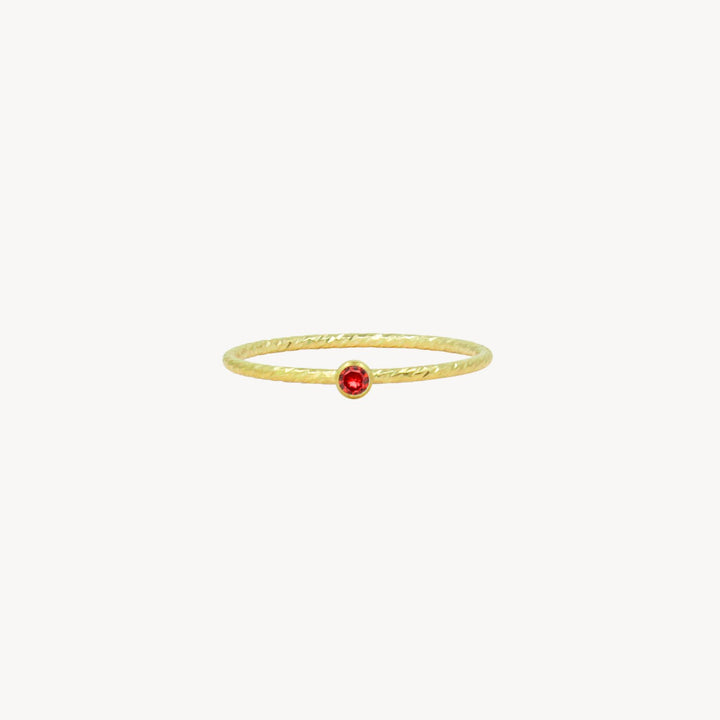 14k Gold Filled Birthstone Stacking Rings - Lucky Eleven Jewellery