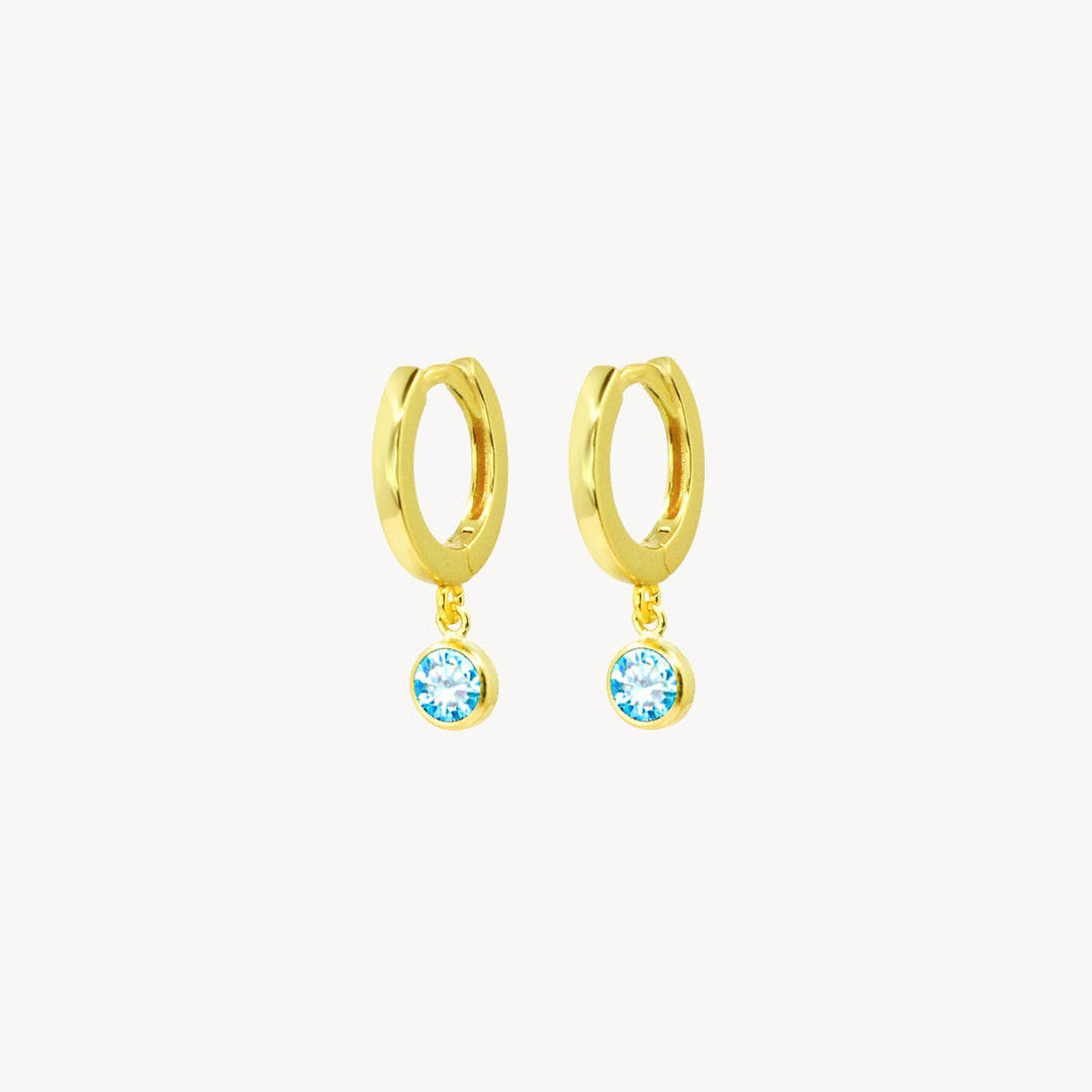 Birthstone Hoop Earrings - Lucky Eleven Jewellery