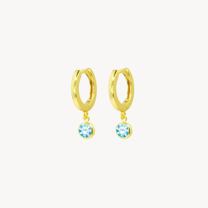 Birthstone Hoop Earrings - Lucky Eleven Jewellery