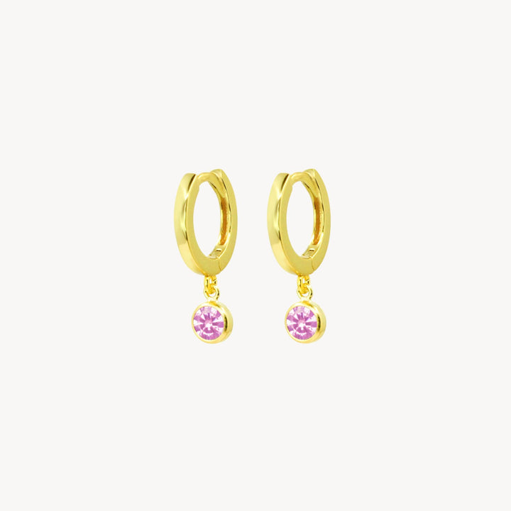 Birthstone Hoop Earrings - Lucky Eleven Jewellery