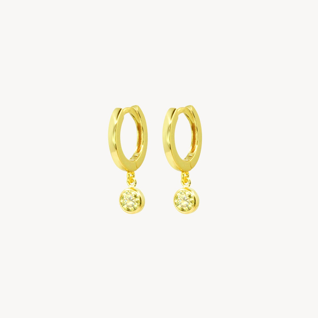 Birthstone Hoop Earrings - Lucky Eleven Jewellery