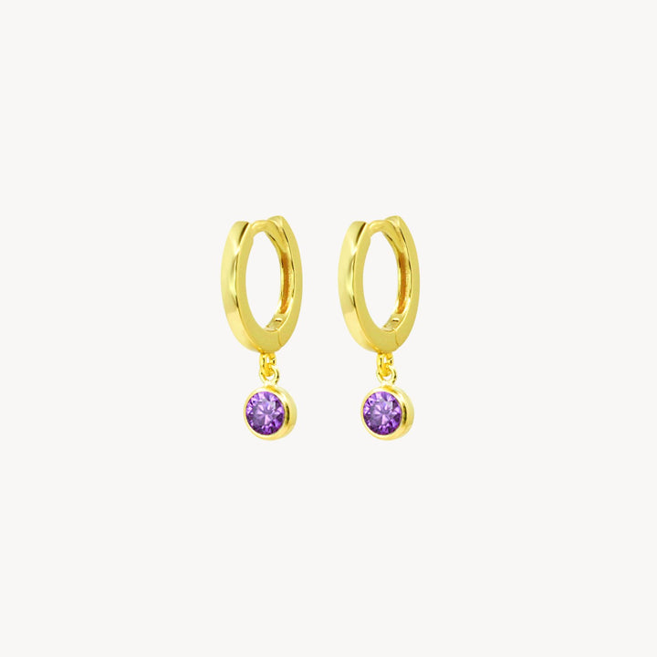 Birthstone Hoop Earrings - Lucky Eleven Jewellery