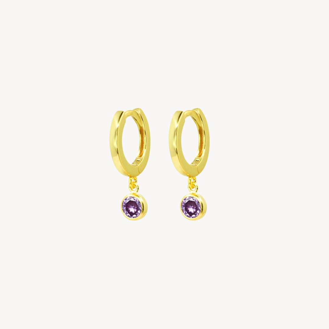 Birthstone Hoop Earrings - Lucky Eleven Jewellery