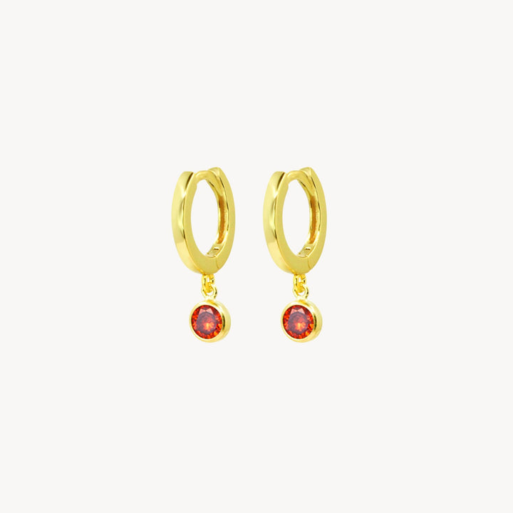 Birthstone Hoop Earrings - Lucky Eleven Jewellery
