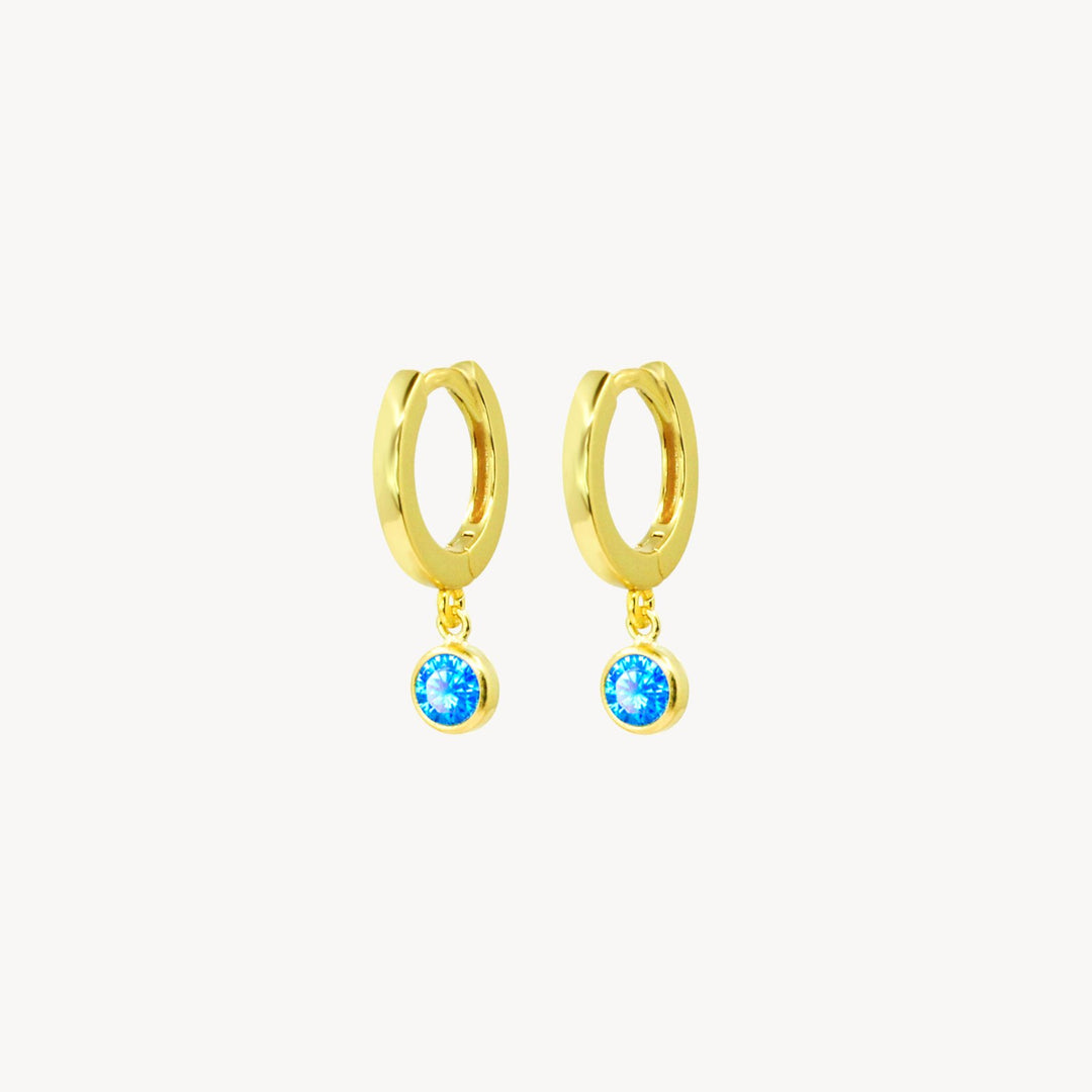 Birthstone Hoop Earrings - Lucky Eleven Jewellery