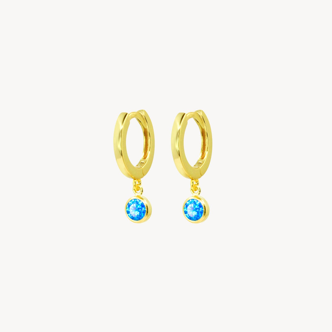 Birthstone Hoop Earrings - Lucky Eleven Jewellery