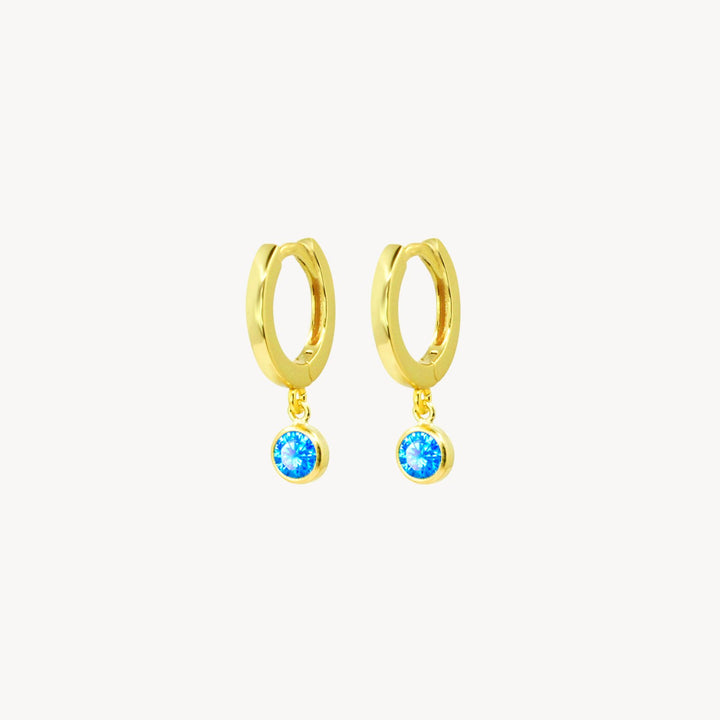 Birthstone Hoop Earrings - Lucky Eleven Jewellery