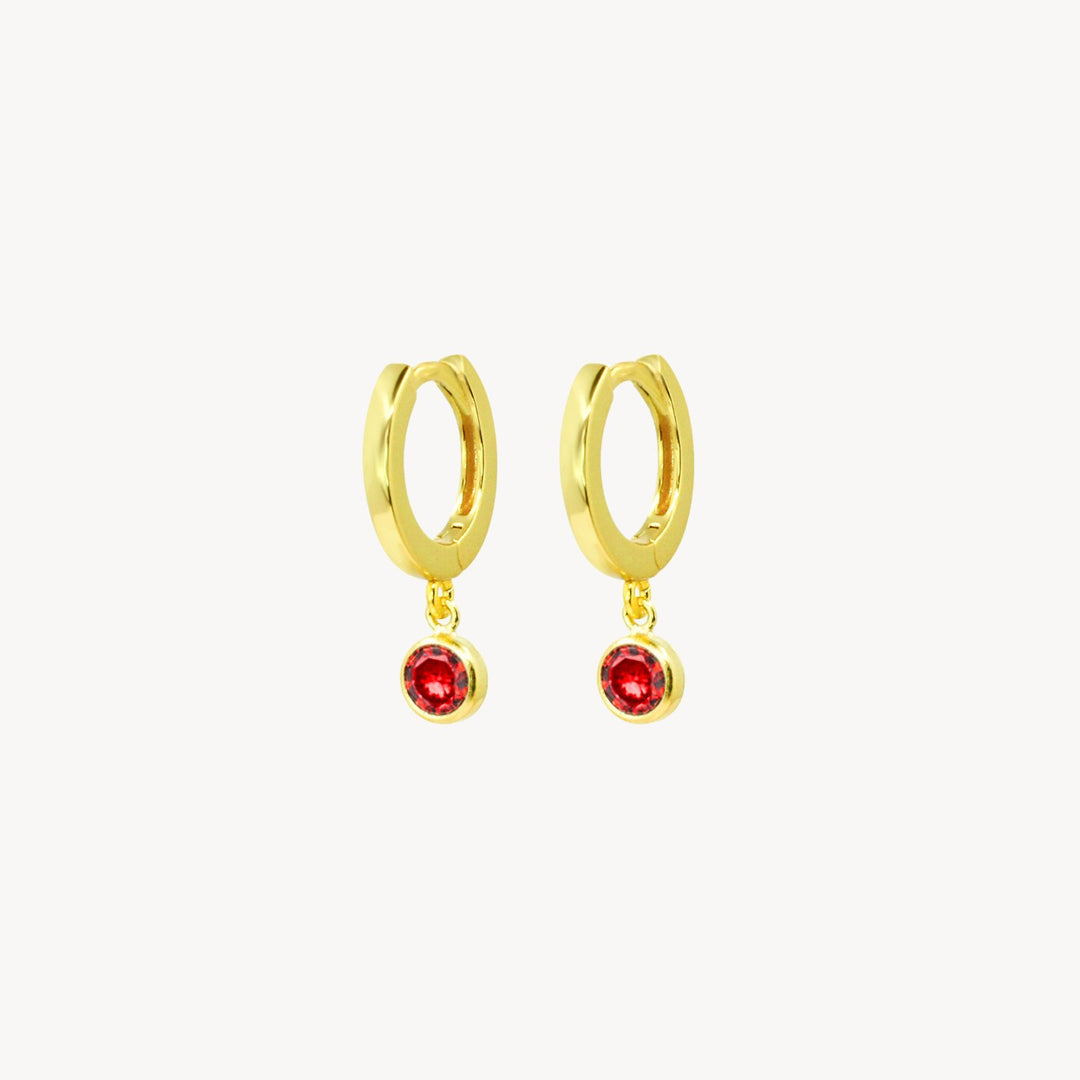 Birthstone Hoop Earrings - Lucky Eleven Jewellery